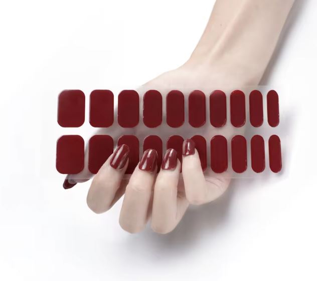 Nail UV Gel Wraps - Cherry Red