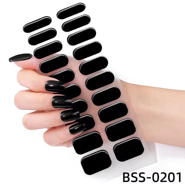 Nail UV Gel Wraps - True Black